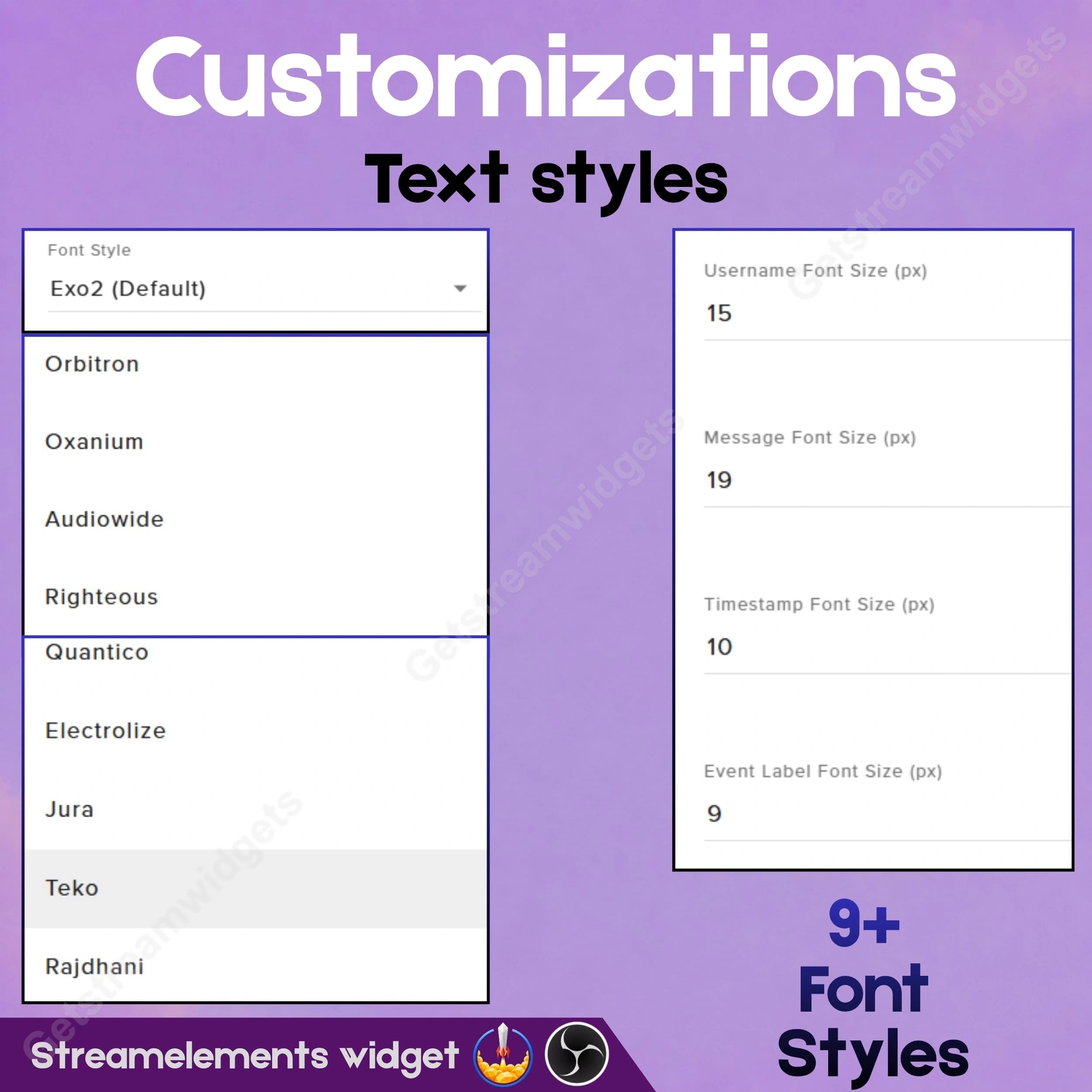 Cosmic Space Chat Widget ⟢ Twitch Youtube Kick Trovo • Neon Theme • Fully Customizable • StreamElements OBS 3