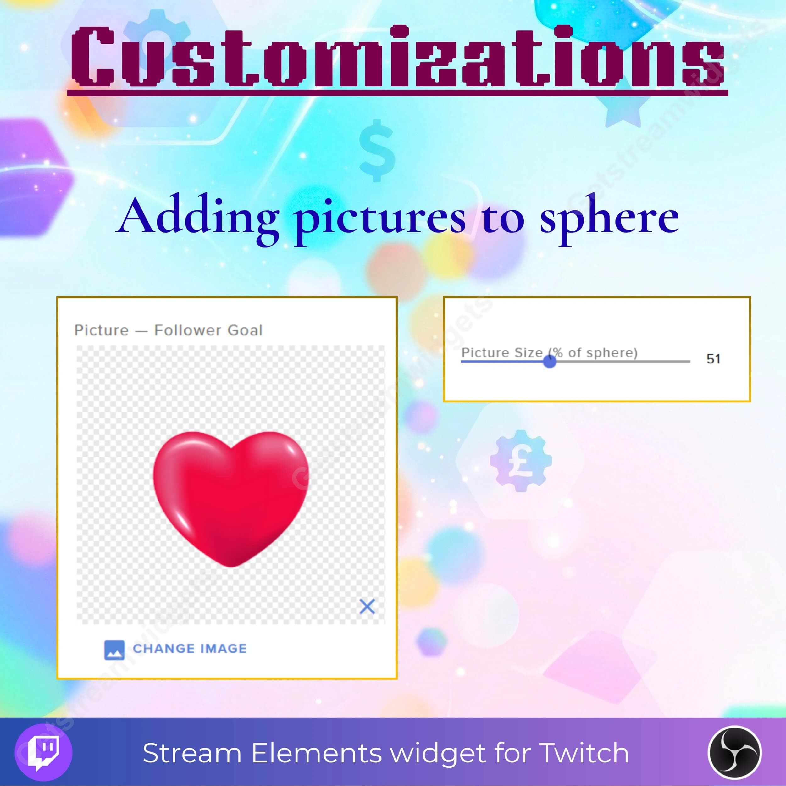 Interactive Blob Goal Widget ⟢ Twitch • Animated Blob Progress System • Follower, Sub & Donation Goals • Fully Customizable StreamElements OBS 4