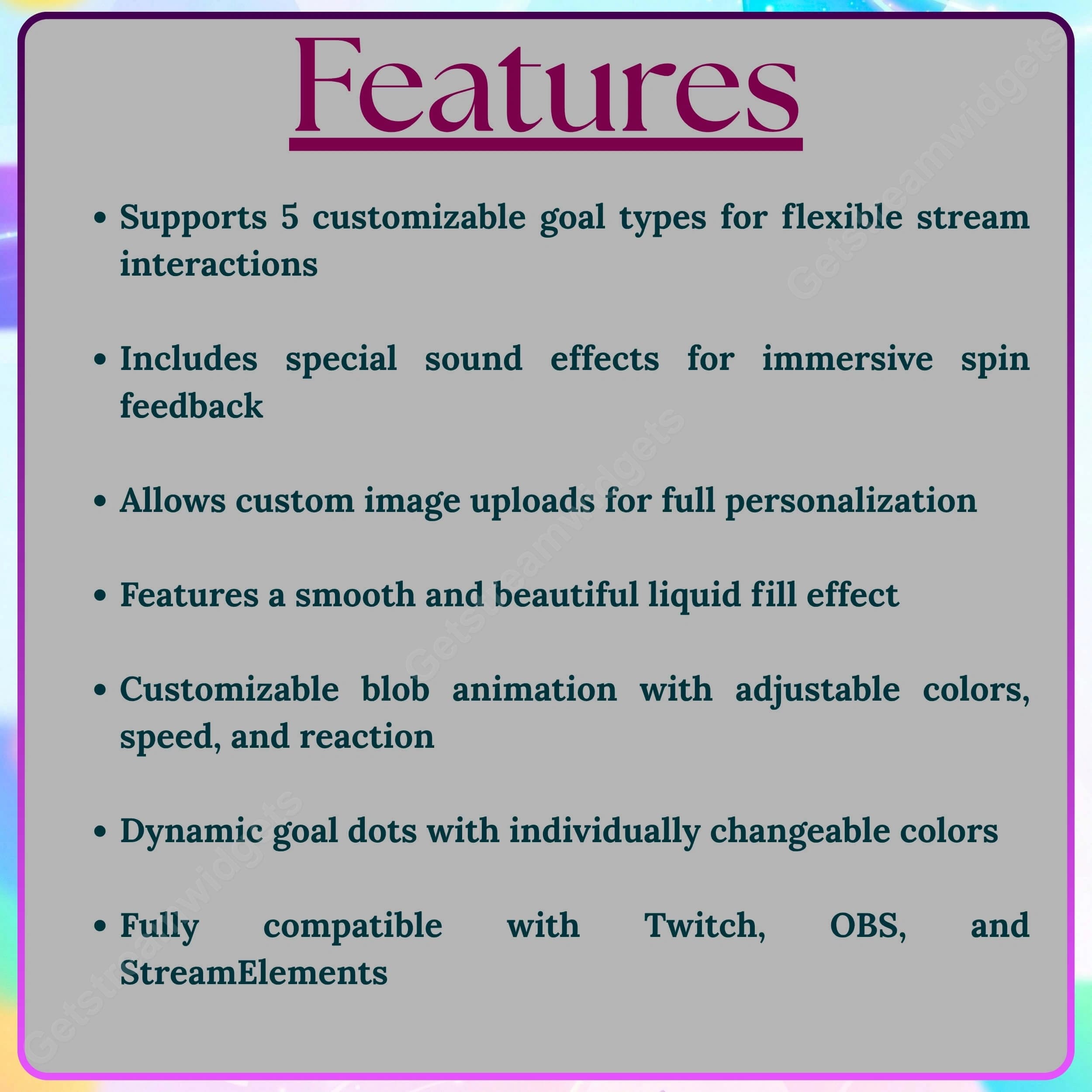 Interactive Blob Goal Widget ⟢ Twitch • Animated Blob Progress System • Follower, Sub & Donation Goals • Fully Customizable StreamElements OBS 1