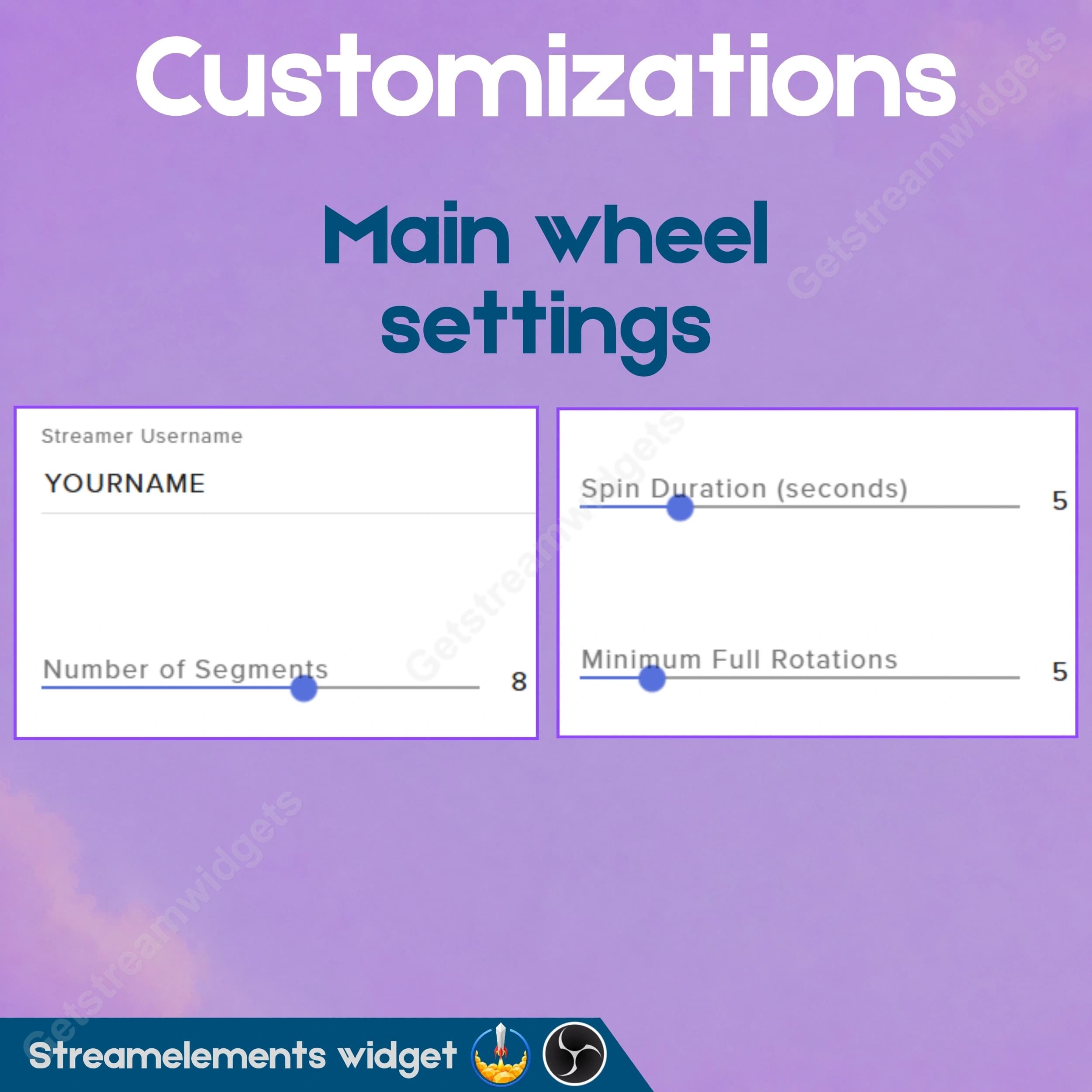Multistream Space Spin Wheel Widget ⟢ Twitch Youtube Kick Trovo • Neon Theme • Fully Customizable • StreamElements OBS 8