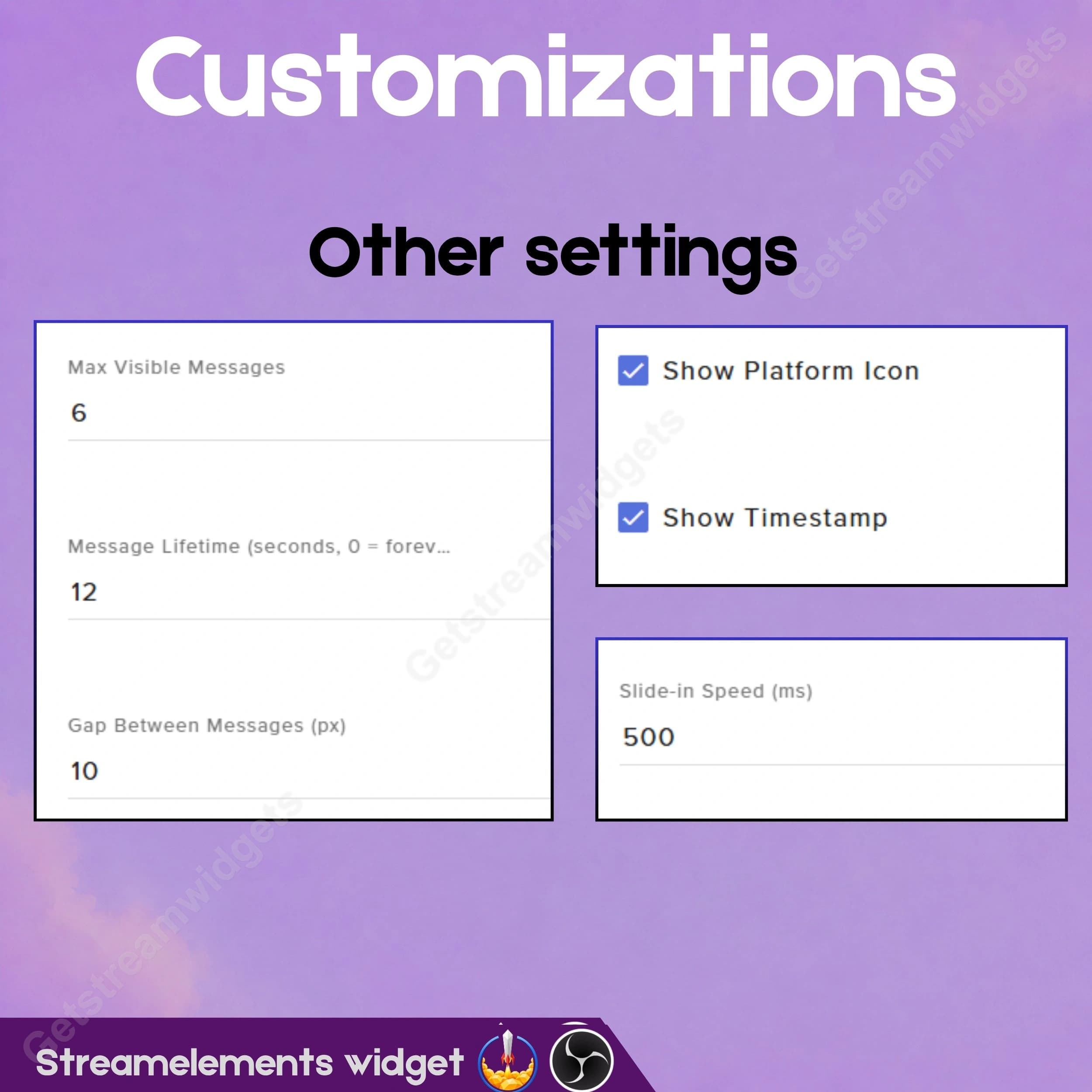 Cosmic Space Chat Widget ⟢ Twitch Youtube Kick Trovo • Neon Theme • Fully Customizable • StreamElements OBS 6