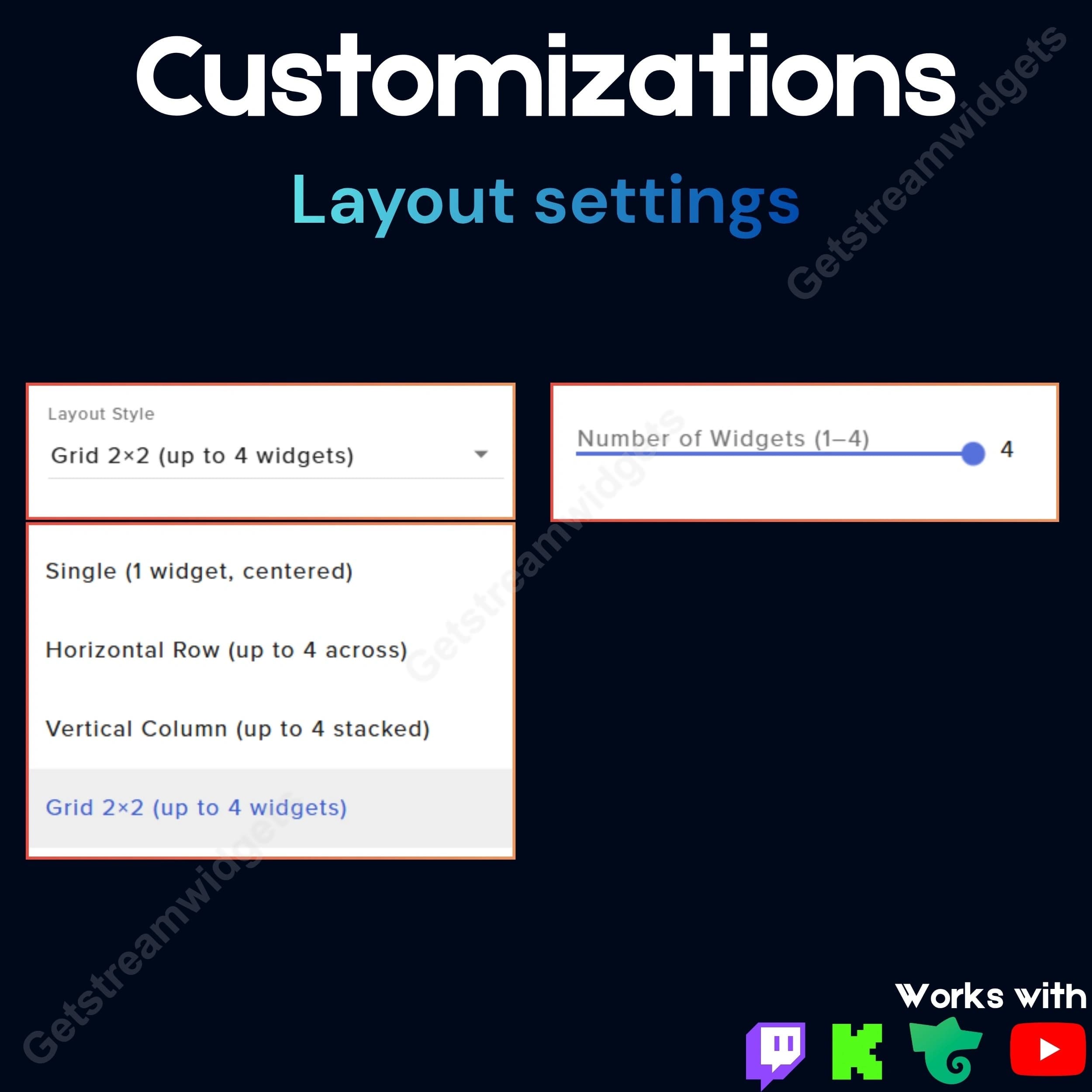 Neon Goal Widget ⟢ Twitch Youtube Kick Trovo • 7 Goal Types • 4 Layout Styles • Fully Customizable StreamElements OBS 1