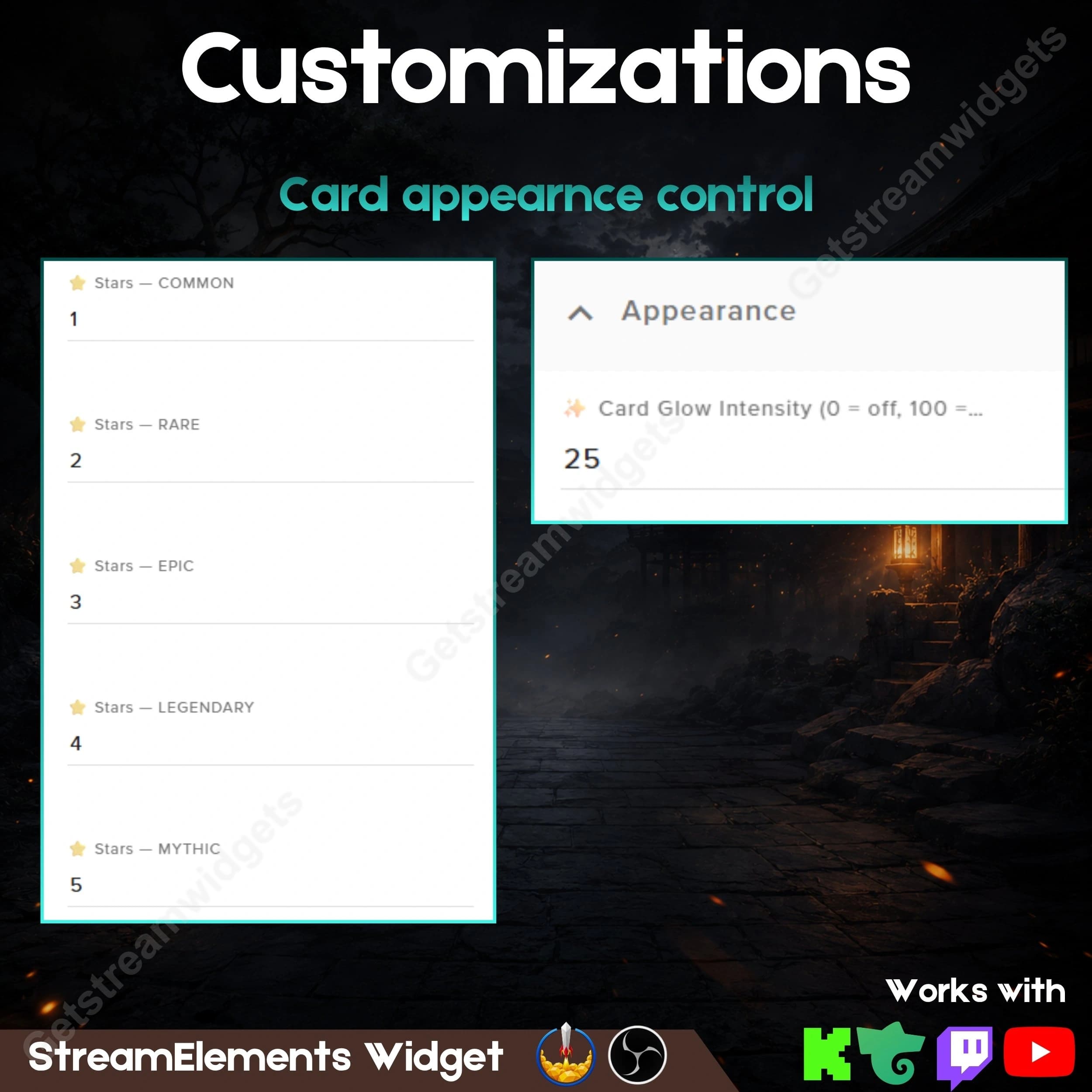 Universal cosmic TCG pack opening widget  6