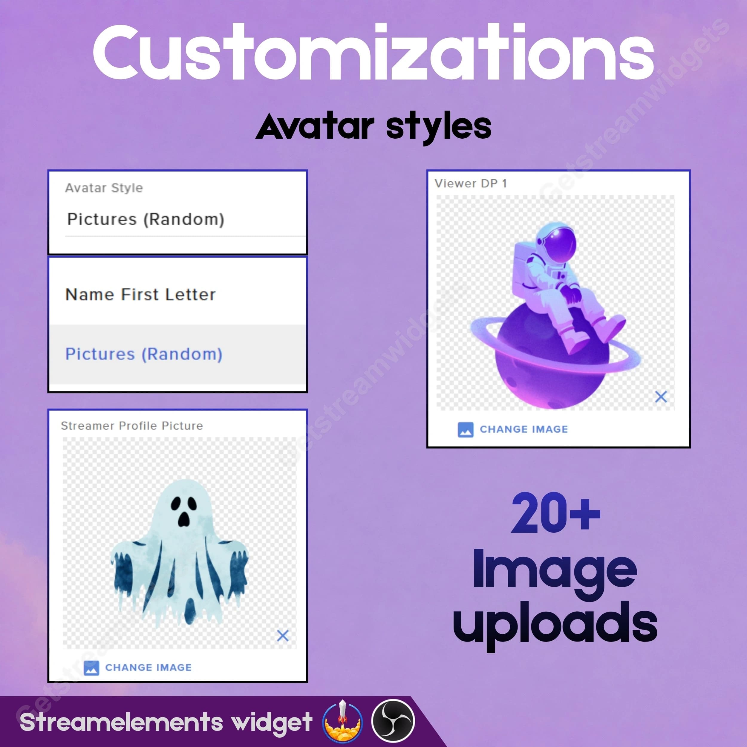 Cosmic Space Chat Widget ⟢ Twitch Youtube Kick Trovo • Neon Theme • Fully Customizable • StreamElements OBS 2