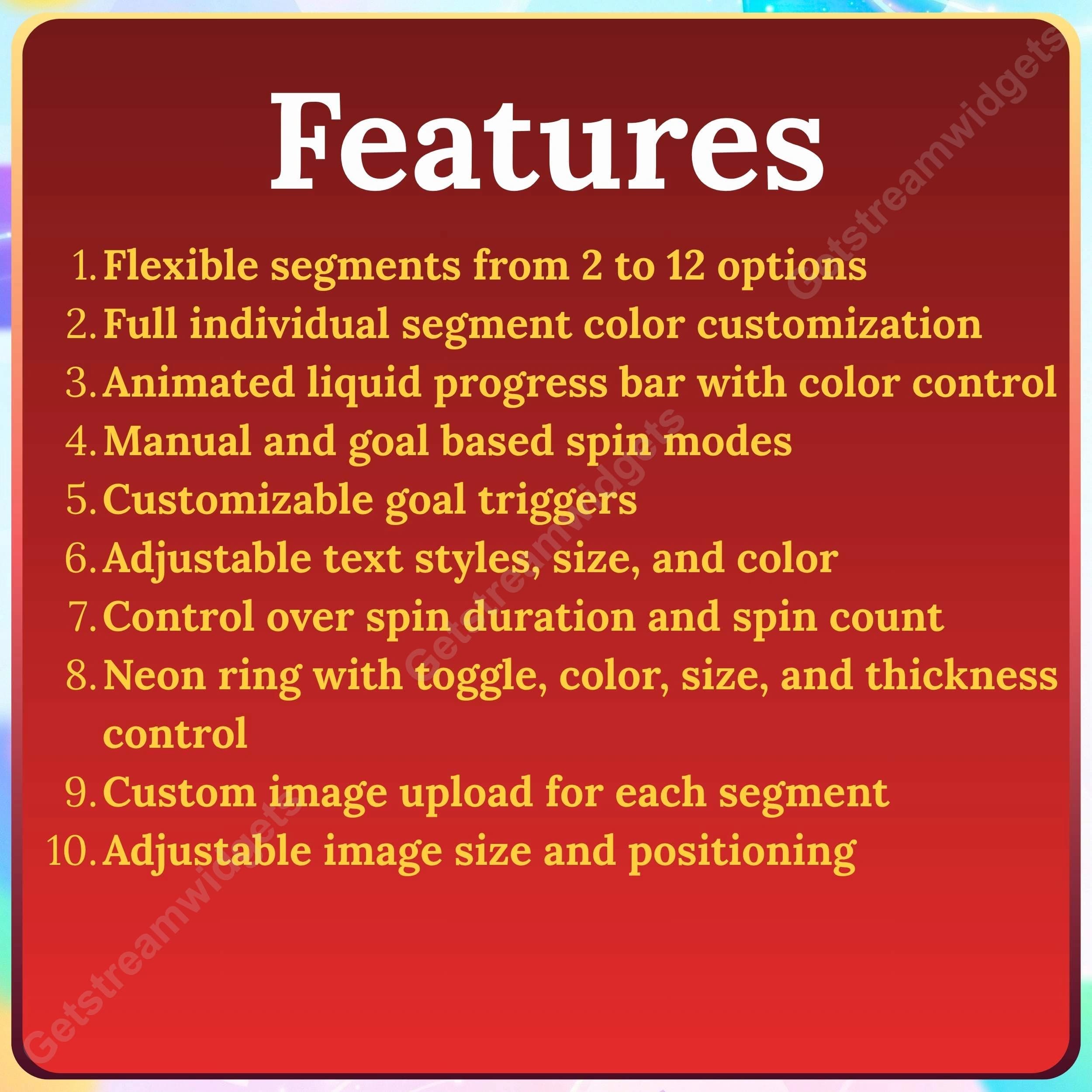 Customizable Spin Wheel Widget ⟢ Twitch • Liquid Progress & Neon Ring • Manual & Goal Spins • StreamElements OBS 1