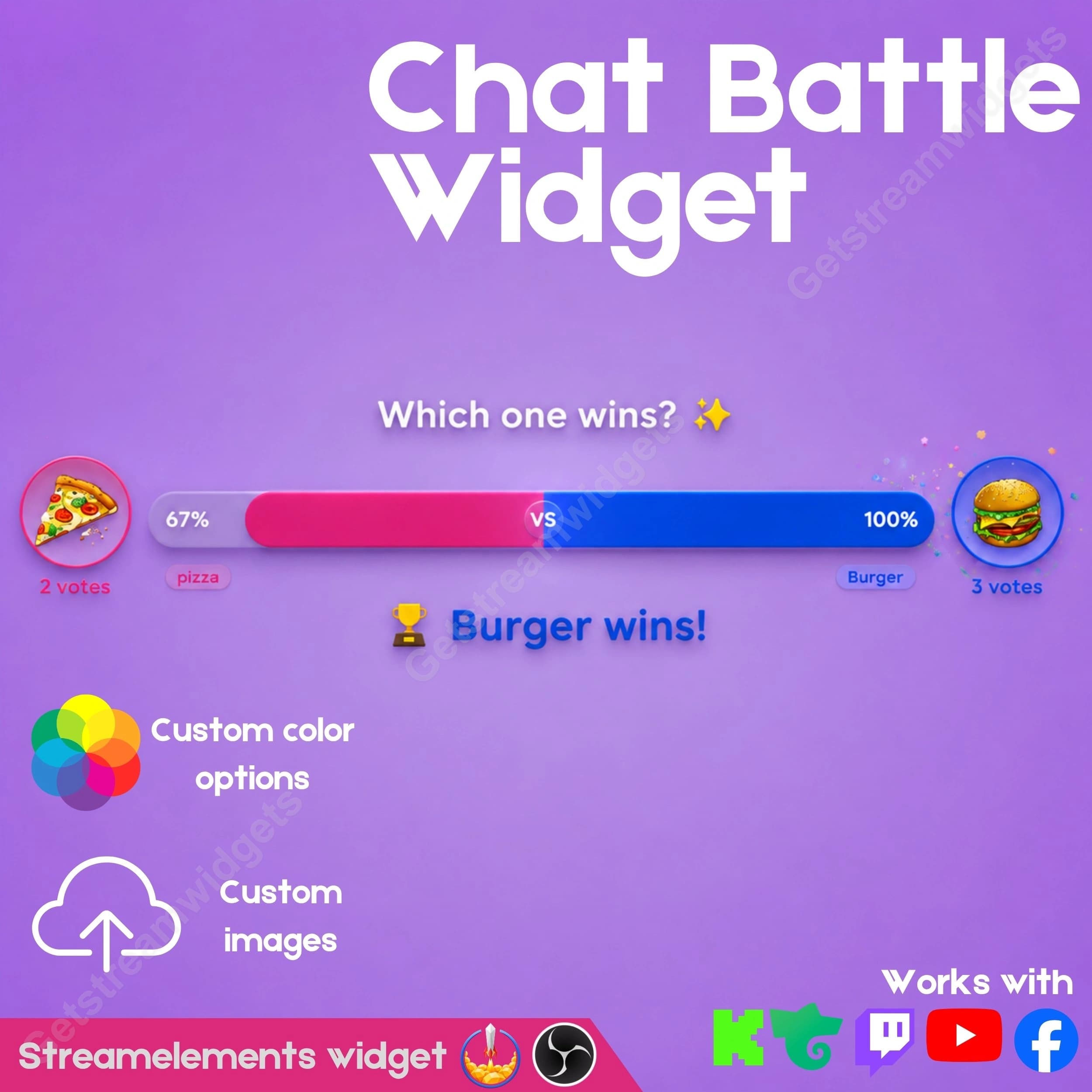 Chat battle widget for all platforms 0