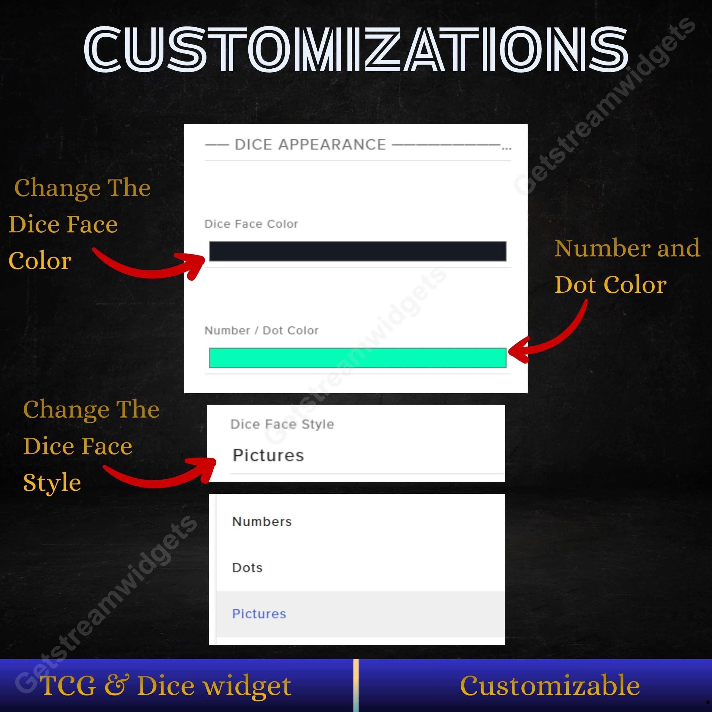 Dice widget for twitch streamers 5